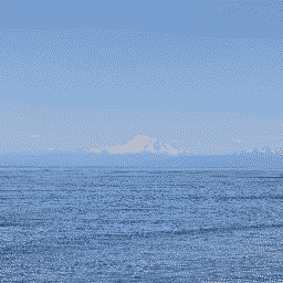 Mountain A mountain rising above the sea