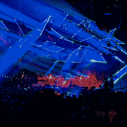 Phish A concert washed in blue lights